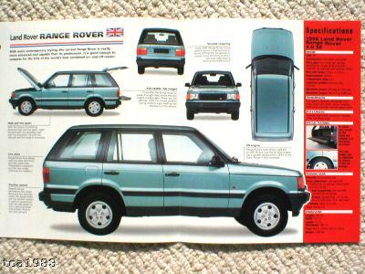 1997 / 1998 land rover range rover imp brochure