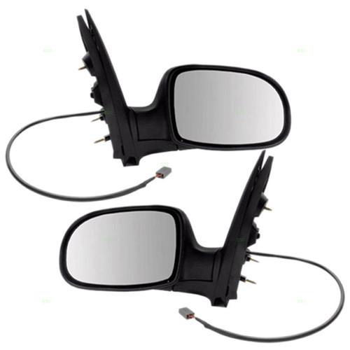 New pair set power side view mirror glass housing textured 95-98 ford windstar