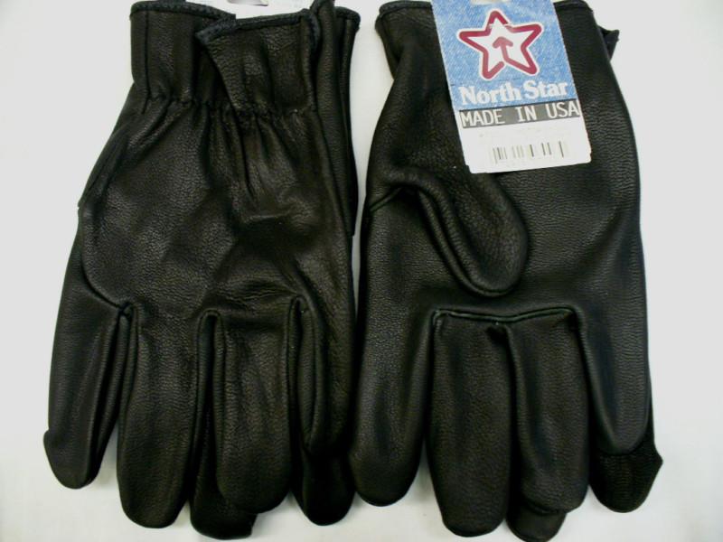 #700 xl black goatskin leather motorcycle or work gloves made in america 