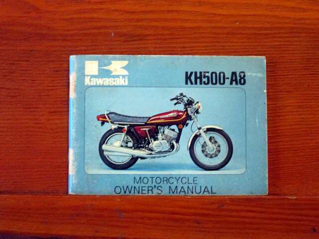 Owner manual kawasaki kh500 kh500-a8 widowmaker 1975 1976