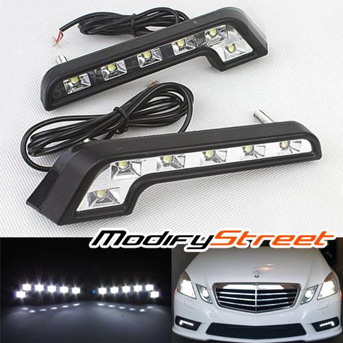 Universal mercedes e class style 7000k led smd daytime running lights fog lamps