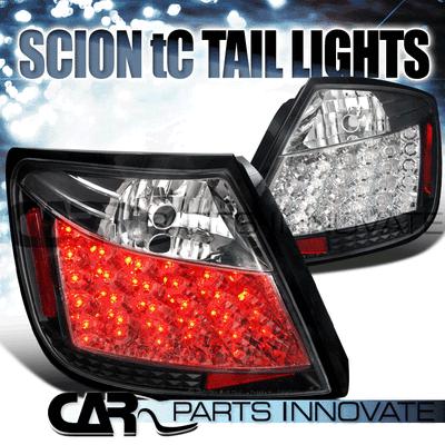 Scion 2004-2010 tc led tail lights brake stop rear lamps black