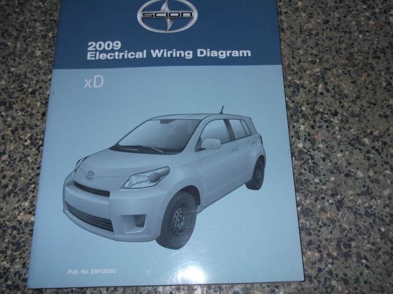 2009 toyota scion xd xd electrical wiring diagram service shop repair manual 