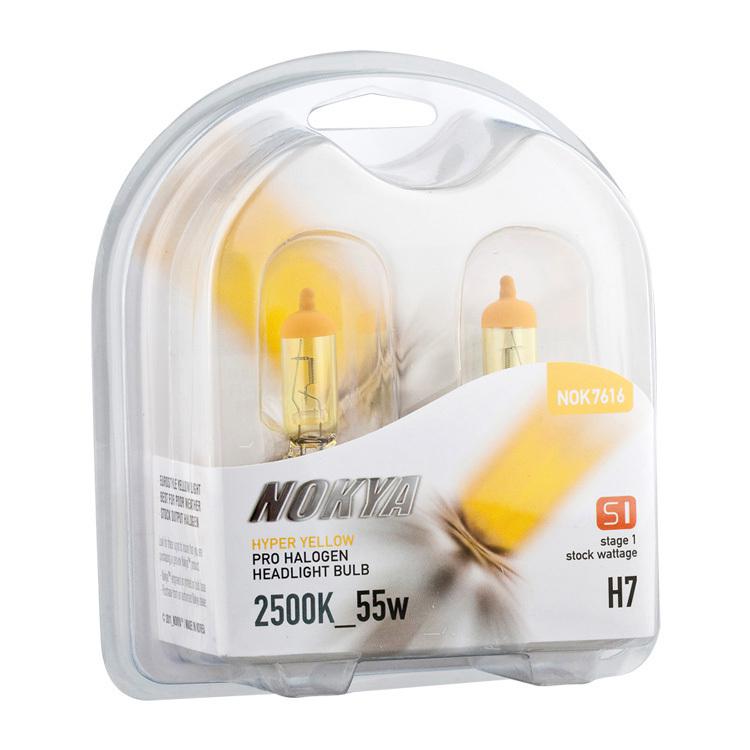 Nokya pro-halogen hyper yellow stage 1 h7 fog light mitsubishi bulbs nok7616