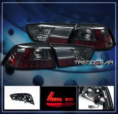 08-12 mitsubishi lancer evolution 4dr led altezza tail light lamp smoke 09 10 11