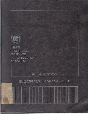 1986 cadillac eldorado\seville factory issue repair manual