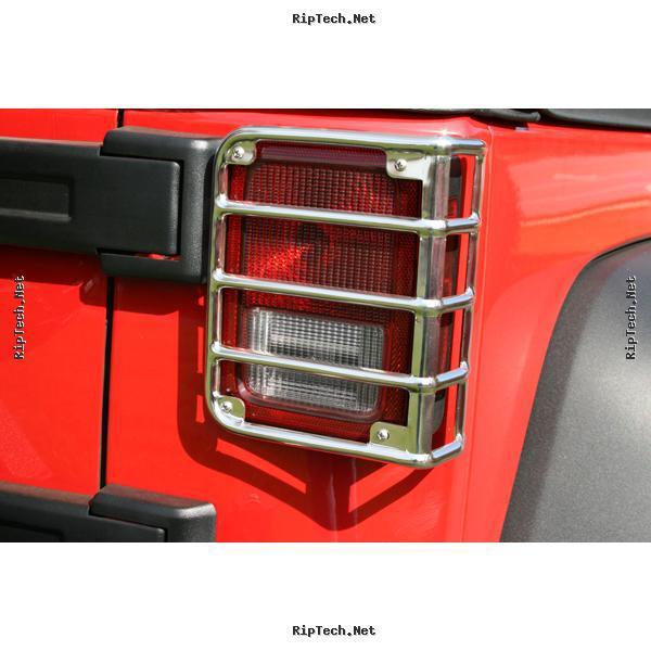 Tail light euro guards polished stainless steel jeep jk (p/n 11103.03)