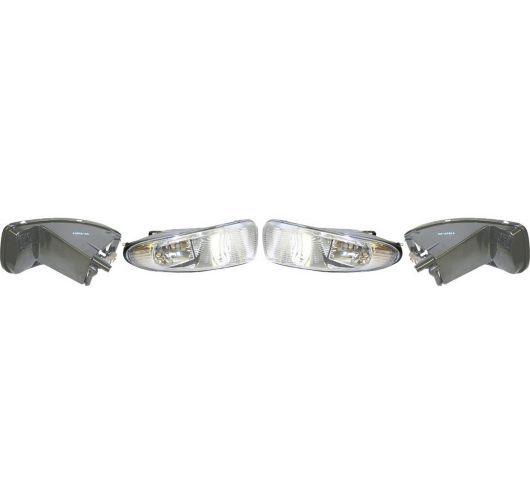 01-04 chrysler town & country driving fog lights lamps pair set new