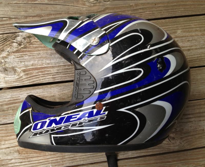 O'neal sl 808 racing bmx kids dirt bike atv youth helmet size small 6-7/8 ~ 7