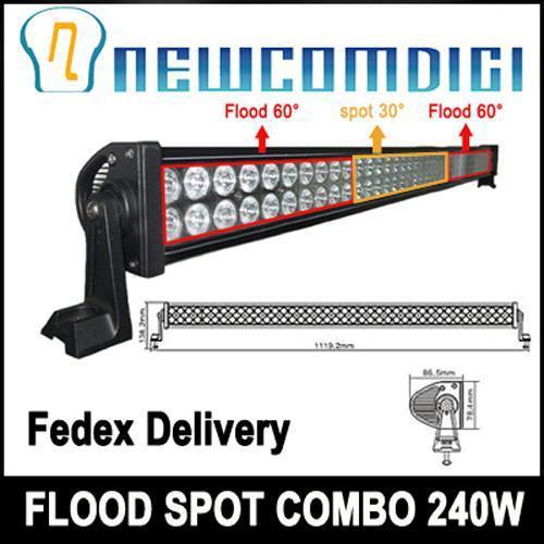 240w 42" led alloy spot flood combo work bar diving light lamp off road 4wd suv