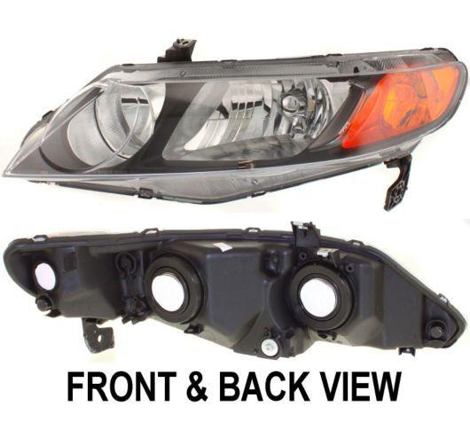 06-08 honda civic 4 door sedan headlight headlamp driver side left lh