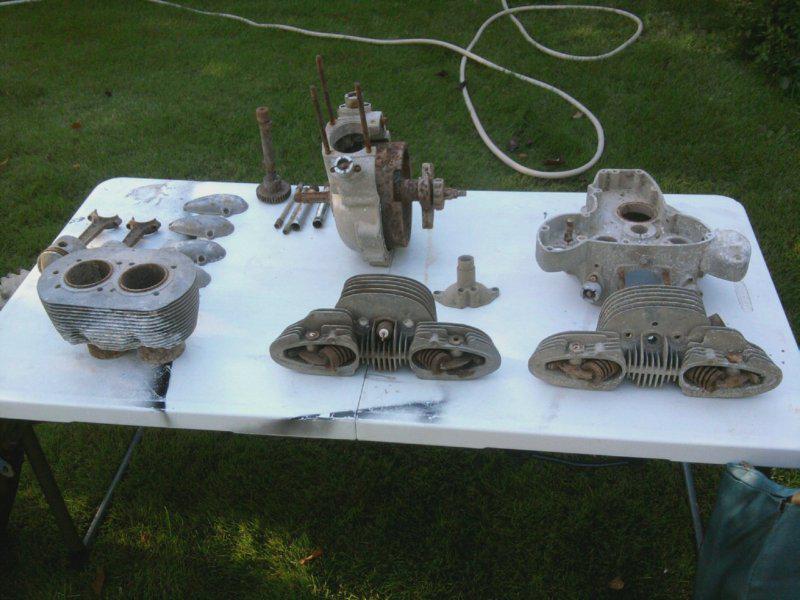 1949-51 indian motorcycle engine motor 26ci 440 vertical twin   scout    warrior