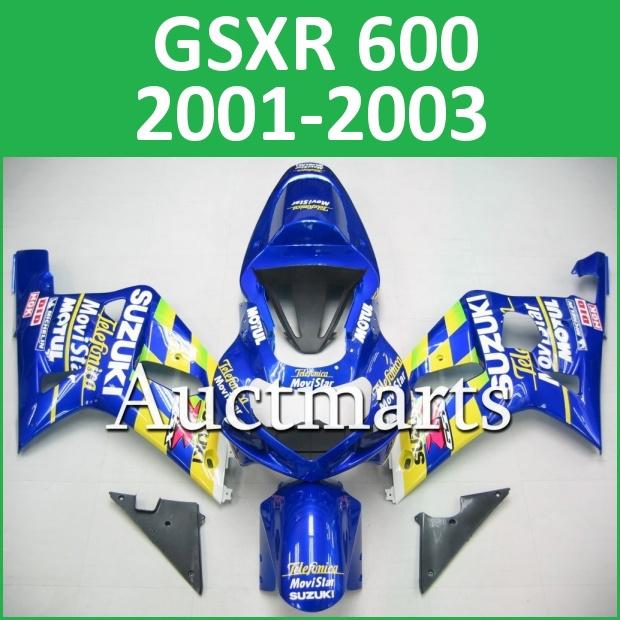 Fit suzuki 01 02 03 gsxr 600 gsx-r600 2001 2002 2003 fairing k1 bodywork a6 c03