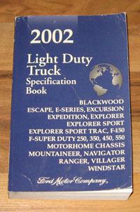 2002 ford truck specifications manual_f-150 f-250 f-350 f-450_gas/7.3l diesel