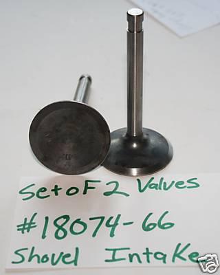 Harley shovelhead engine intake valves set of 2 (329)