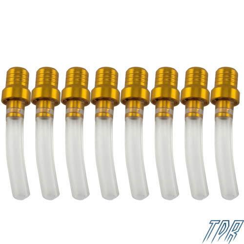 8pcs golden gas fuel tank cap crystal tube valve vent xr rm 125 250 dirt bike