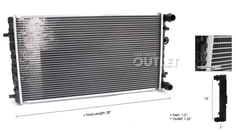 1998-2001 2004 2005 2006 vw beetle new radiator glx 98-06 auto m/t a/t turbo 