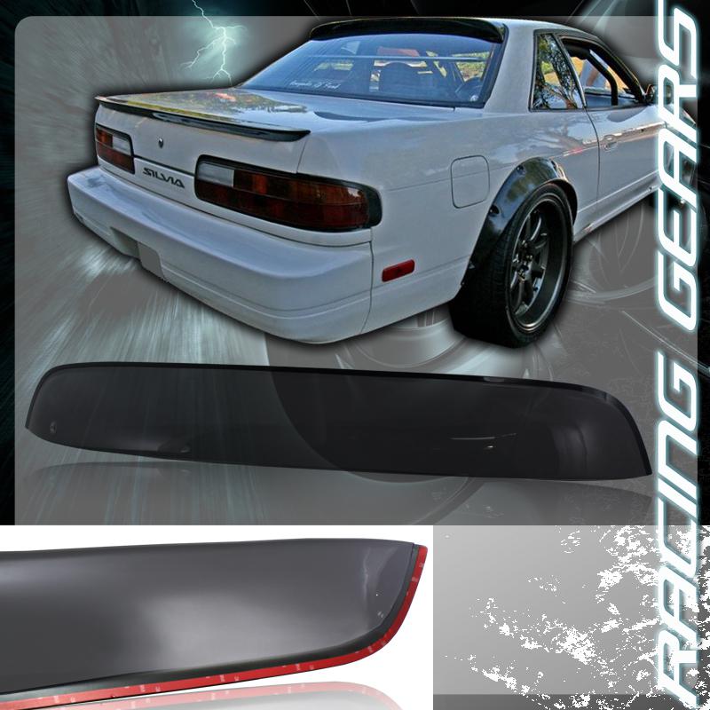 1989-1994 nissan 240sx jdm coupe black abs plastic rear roof visor wing spoiler