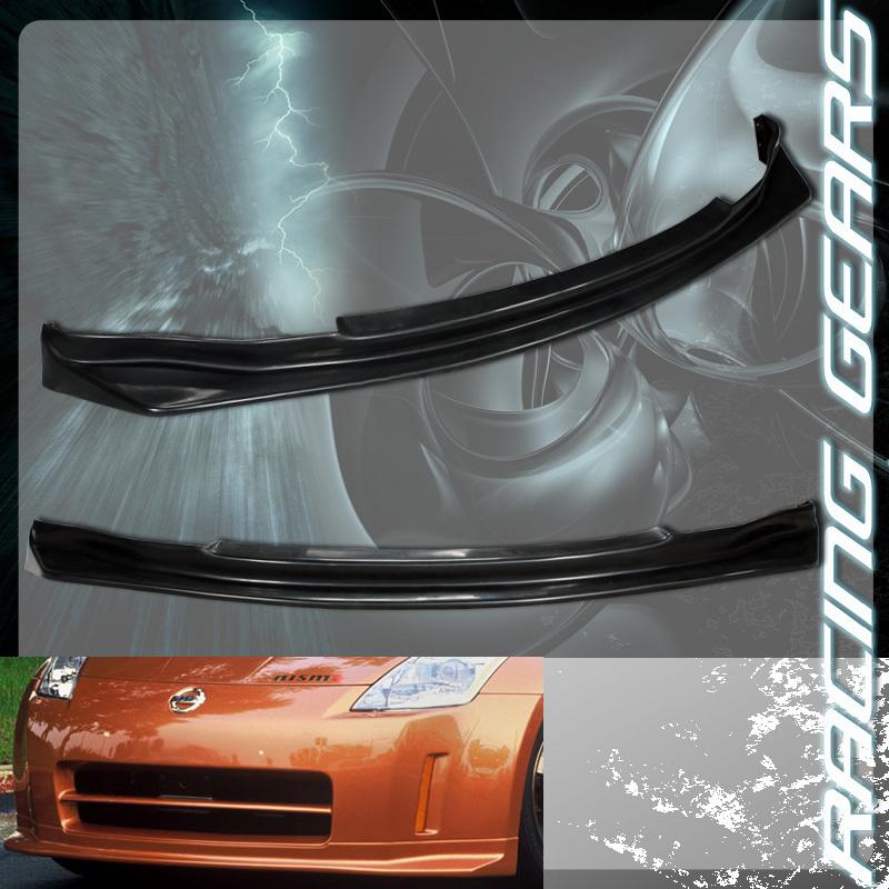 2003-2005 nissan 350z z33 black polyurethane pu front lower bumper spoiler lip