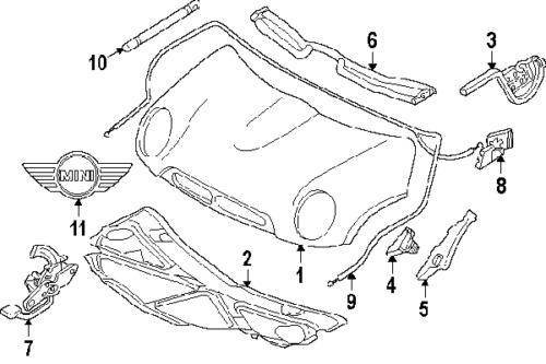 Mini 41617037434 genuine oem factory original hinge