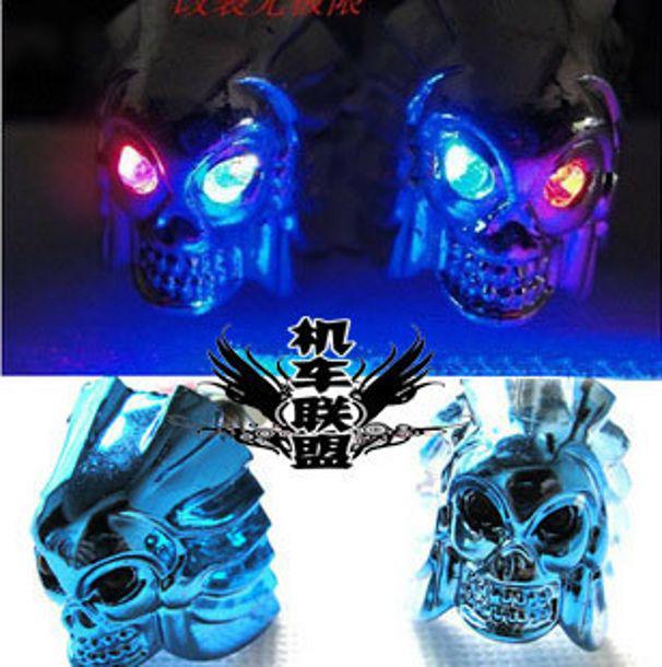 Motorcycle modification accessories ghost/skull head light halloween decoration