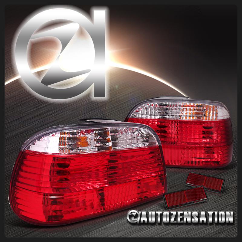 95-01 bmw e38 740 750 red/ clear tail lights rear brake lamp