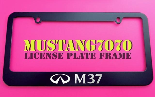 1 brand new infiniti m37 black metal license plate frame + screw caps
