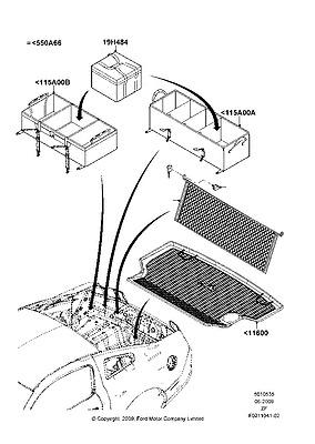 Ar3z6111600aa ford liner - luggage compartment