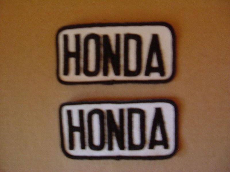 Vintage  honda  patch set  4"x2" (2) motorcycle