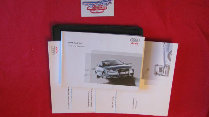 2006 audi a4 owners manual w/ case 06