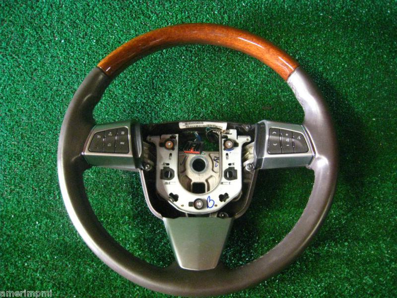 2008 cadillac cts leather and wood wrapped steering wheel w/ controls