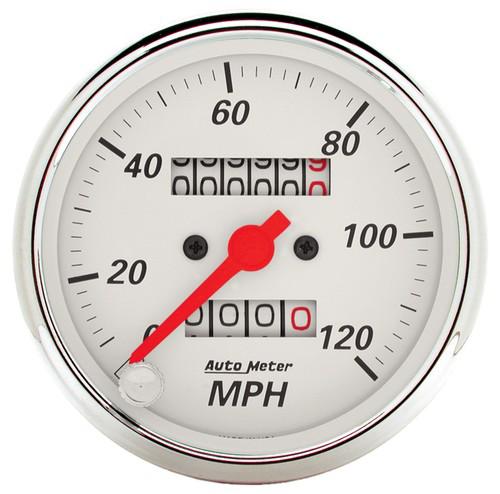 Auto meter 1396 arctic white; mechanical speedometer