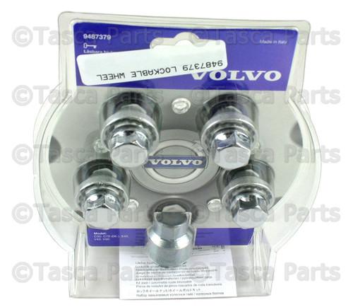 Brand new oem lockable wheel screw kit 04-13 volvo c30 c70 s40 v50 #9487379