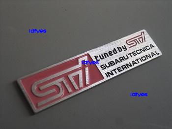 New subaru sti car sticker logo aluminum badge emblem floor