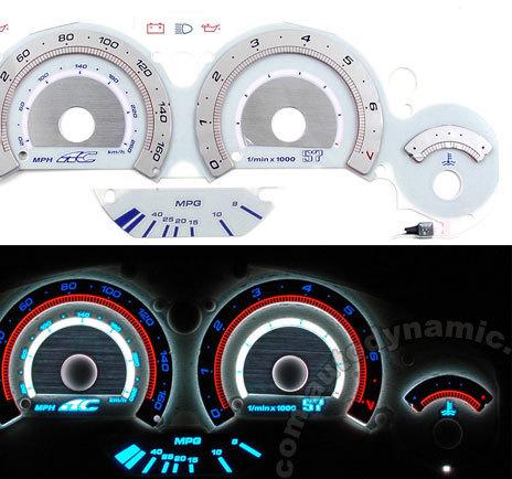 Autotechnic cluster speedometer odometer oil volt 3d glow gauge gauges e36 bmw