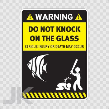 Decal stickers sign signs warning danger caution aquarium fishtank 0500 z4z6a