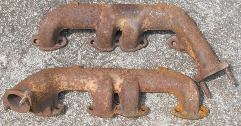 Nice used 1955 ford y block left dual exhaust manifold pair  ecj-9431-a