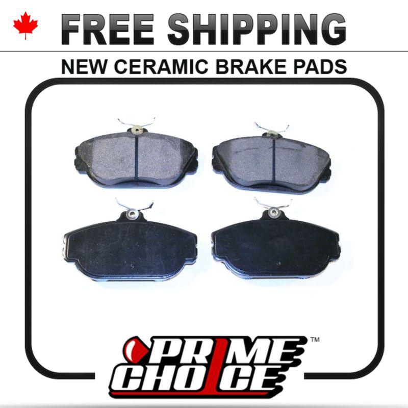 New premium complete set of front ceramic disc brake pads with shims