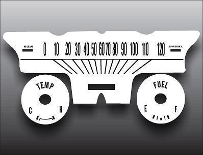 1964-1966 ford falcon cluster instrument cluster white face gauges 64-66