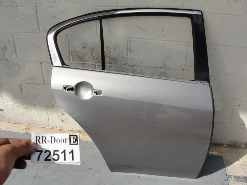 07 08 g35 sedan 4 door right passenger side rear back door panel shell gray oem