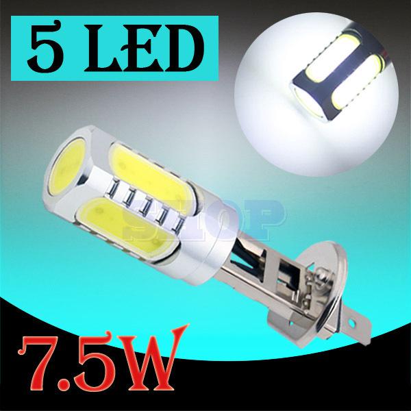 H1 high power 7.5w led pure white fog head tail driving car light bulb lamp