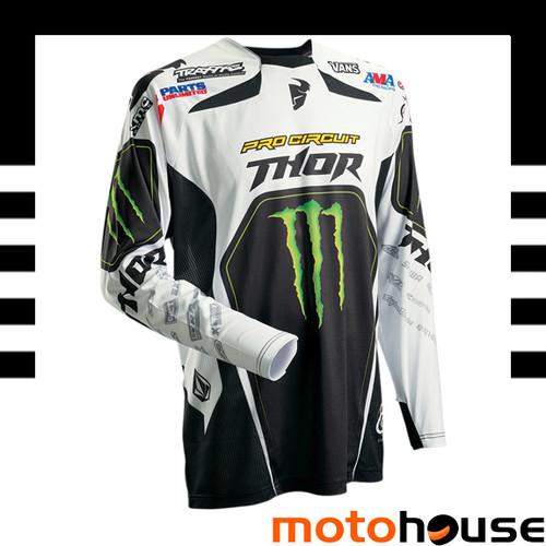 Thor mens core pro circuit monster jersey mx offroad motocross white black 