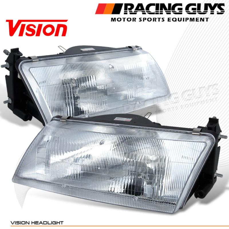 Sedan vision head lights lamps left+right replacement new pair set assembly l+r