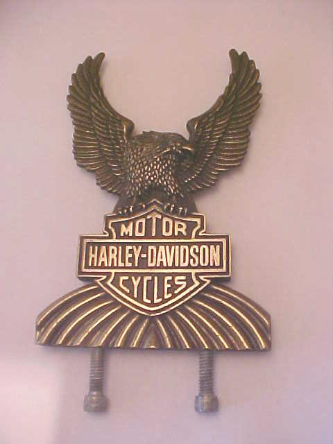 Harley-davidson motorcycles sissy bar emblem logo metal eagle ornament nice!!