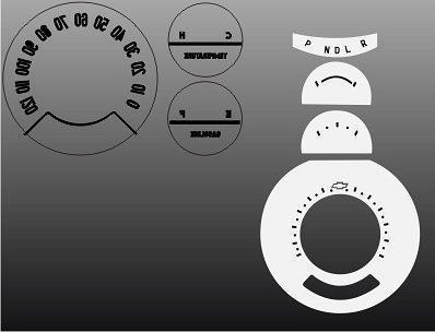 1957 chevrolet belair instrument cluster white face gauges 57