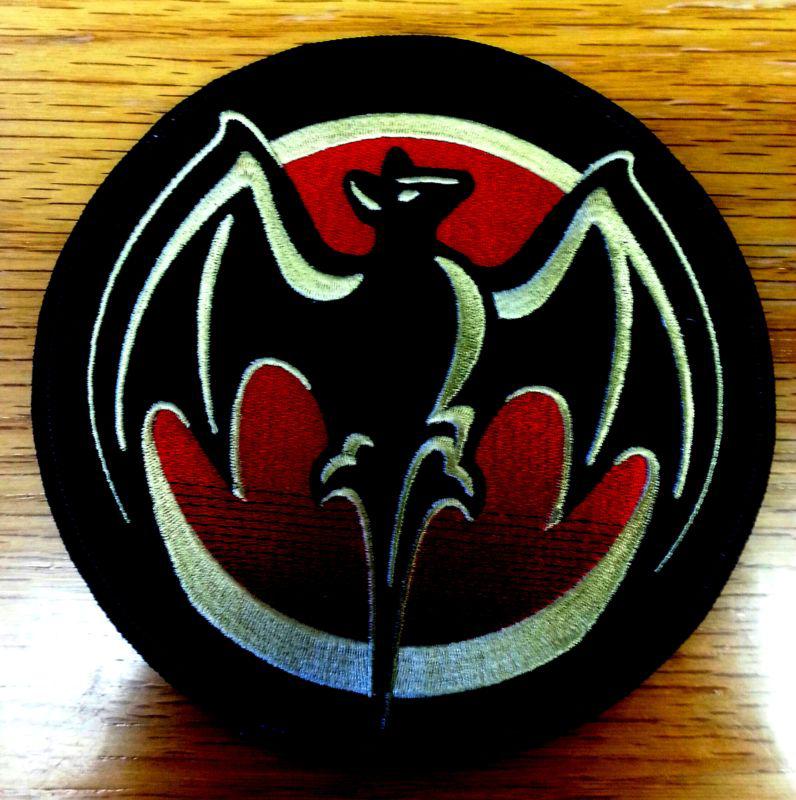 New bacardi rum bat embroidered sticker patch  large 6'' rare and collectible