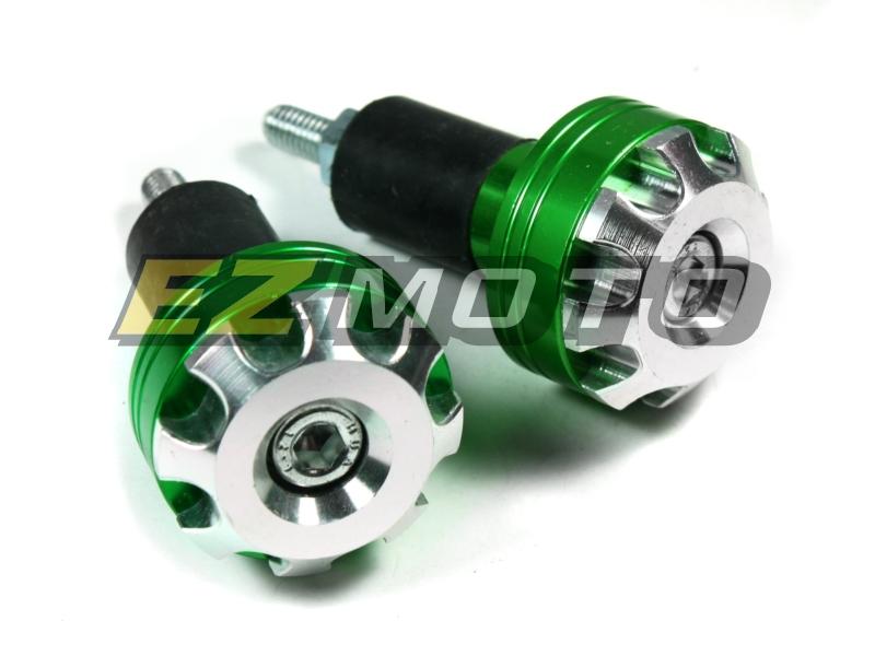 Green bar end plugs for 22mm motorcycles handle bar cbr rr zzr zx ninja gsx r