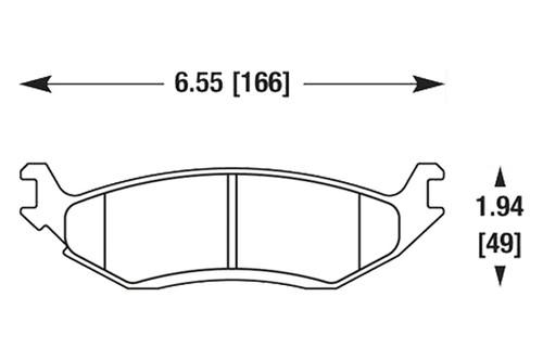 Hawk hb514p.610 - 06-08 dodge ram rear brake pads ferro-carbon