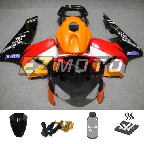 Injection fairing kit pack w/ windscreen & bolts for honda cbr600rr 2003 2004 bm