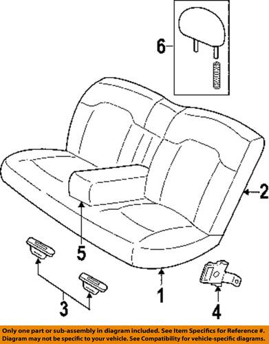 Mopar oem 4645939ab rear seat-cushion frame retainer